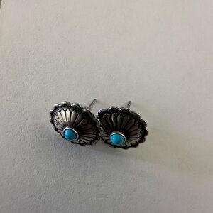Silver and Turquoise Stud Earrings